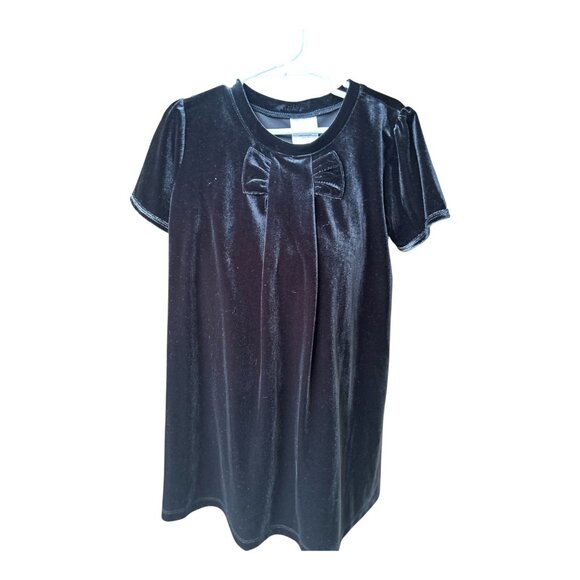 Toughskins Size 5/6 Girls Black Velvet Dress - Picture 2 of 3